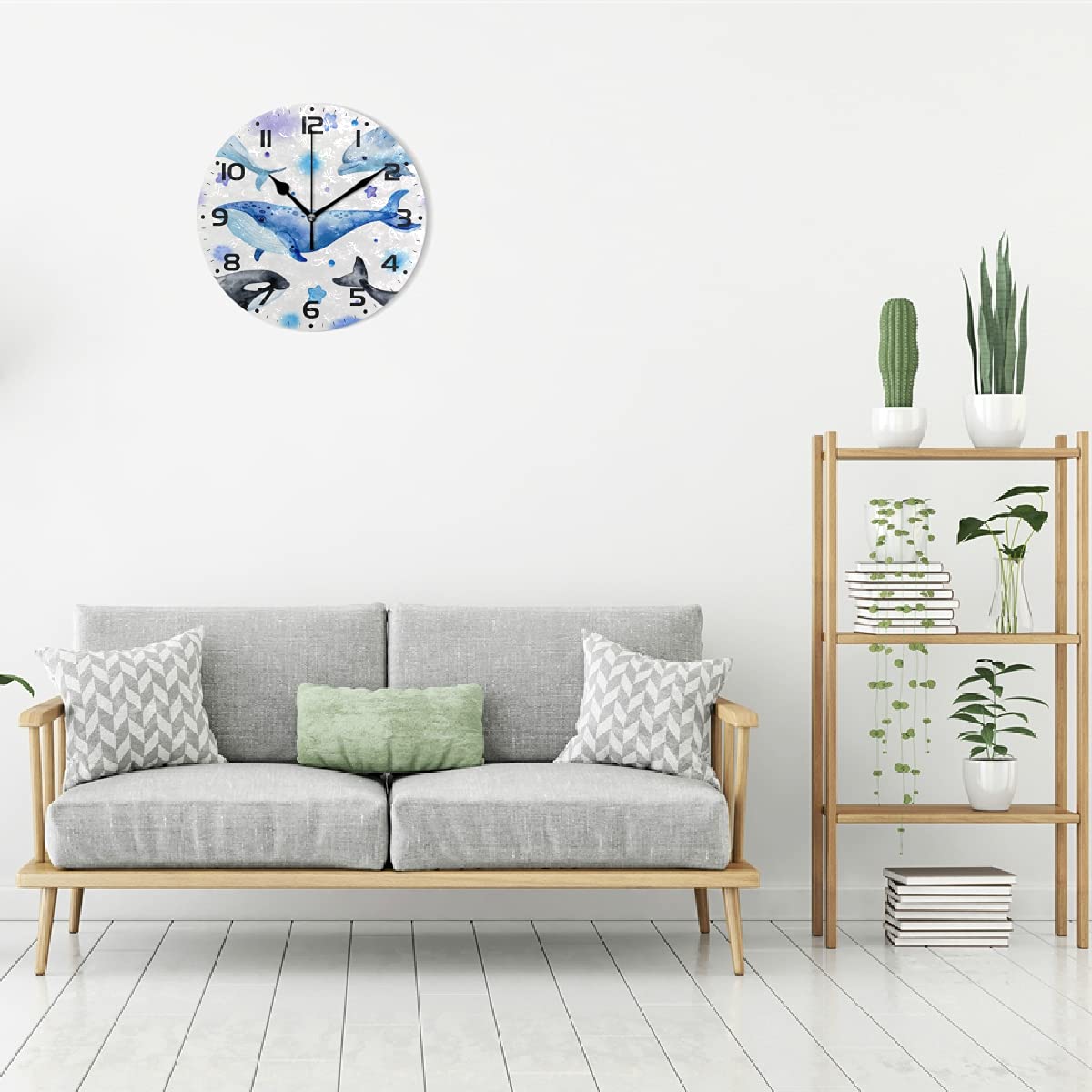 Amazon.co.jp: MiaoLD 掛け時計 置き時計 サイレント 連続秒針