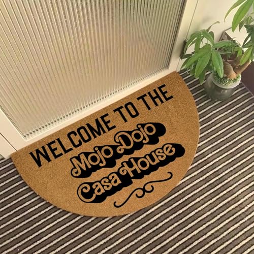 Mojo Dojo Casa Welcome Mat - Brown Heavy Duty 29.5 x 17 inch Front Door Entryway Mat