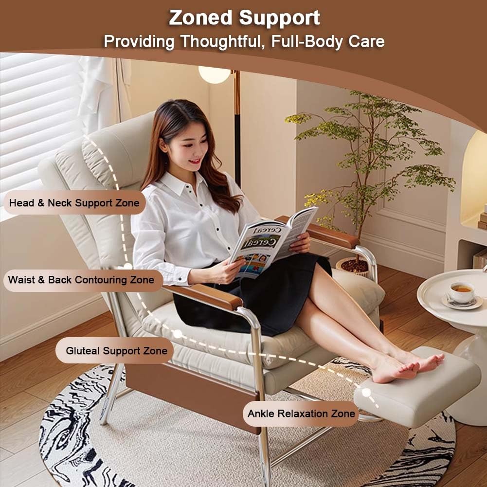 Ergonomiczne krzesło rozkładane, regulowane oparcie, sofa do spania do czytania i relaksu w salonie, sypialni, biurze