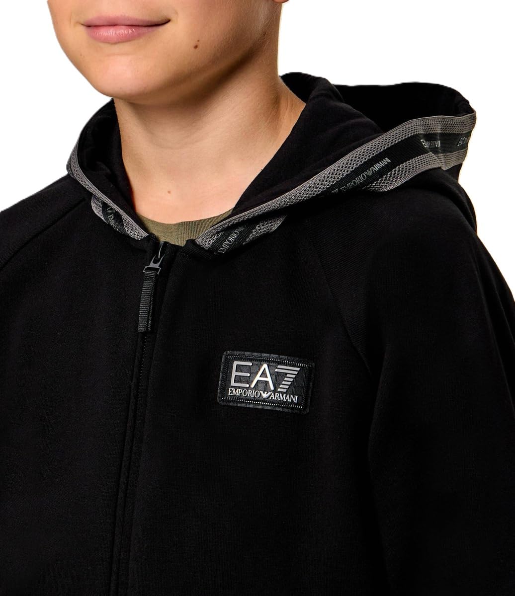 Emporio Armani EA7 - Chándal para niños y jóvenes de algodón afelpado con logo Series, 7B000375