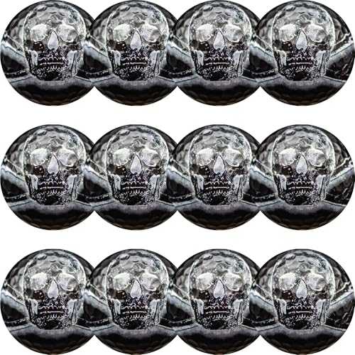 Black Skull Golf Balls 12-Pack – Realistic Skull & Crossbones