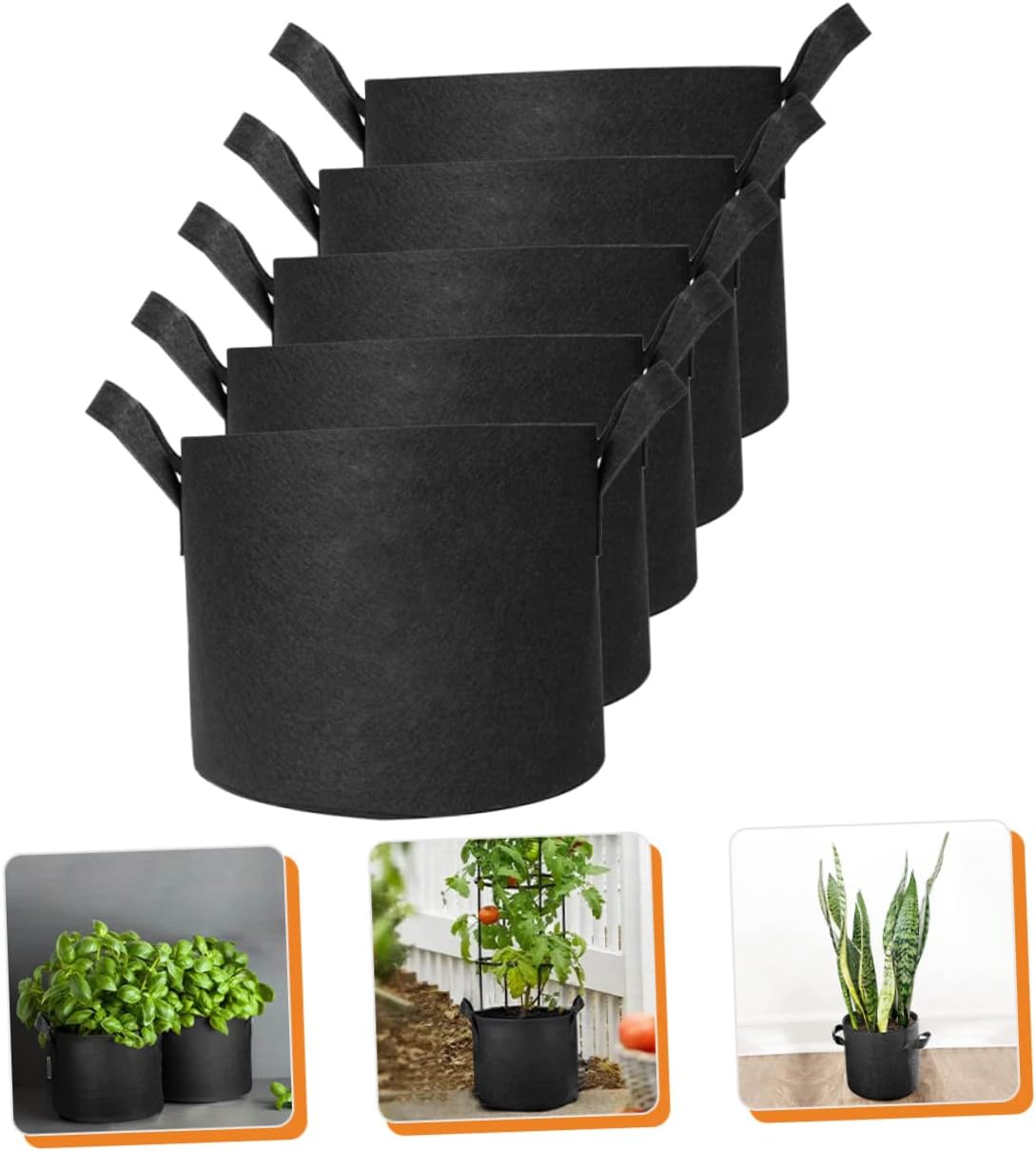 25pcs Non-Woven Plant Grow Bags Thickened Nursery Pouch for Indoor Vegetable and Flower Planting for Potatoes Onions Tomatoes