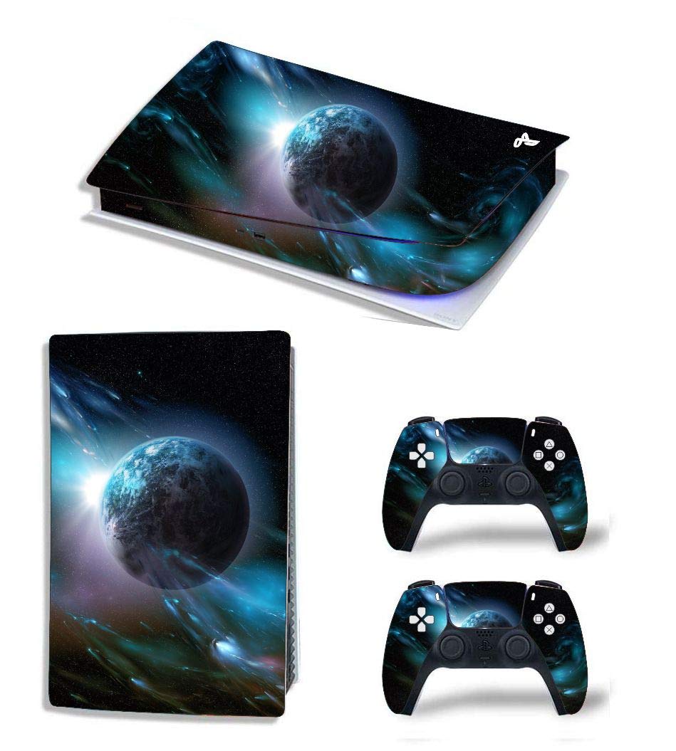 ELTON PS5 Skin Protective Wrap Cover Vinyl Sticker Decals for PlayStation 5 Disk Version Console and Two Dual Sense 5 Sticker Skins Black PS5 Skin Console and Controller design184 [video game] (B08YWHZ5KW) Amazon Price History, Amazon Price Tracker