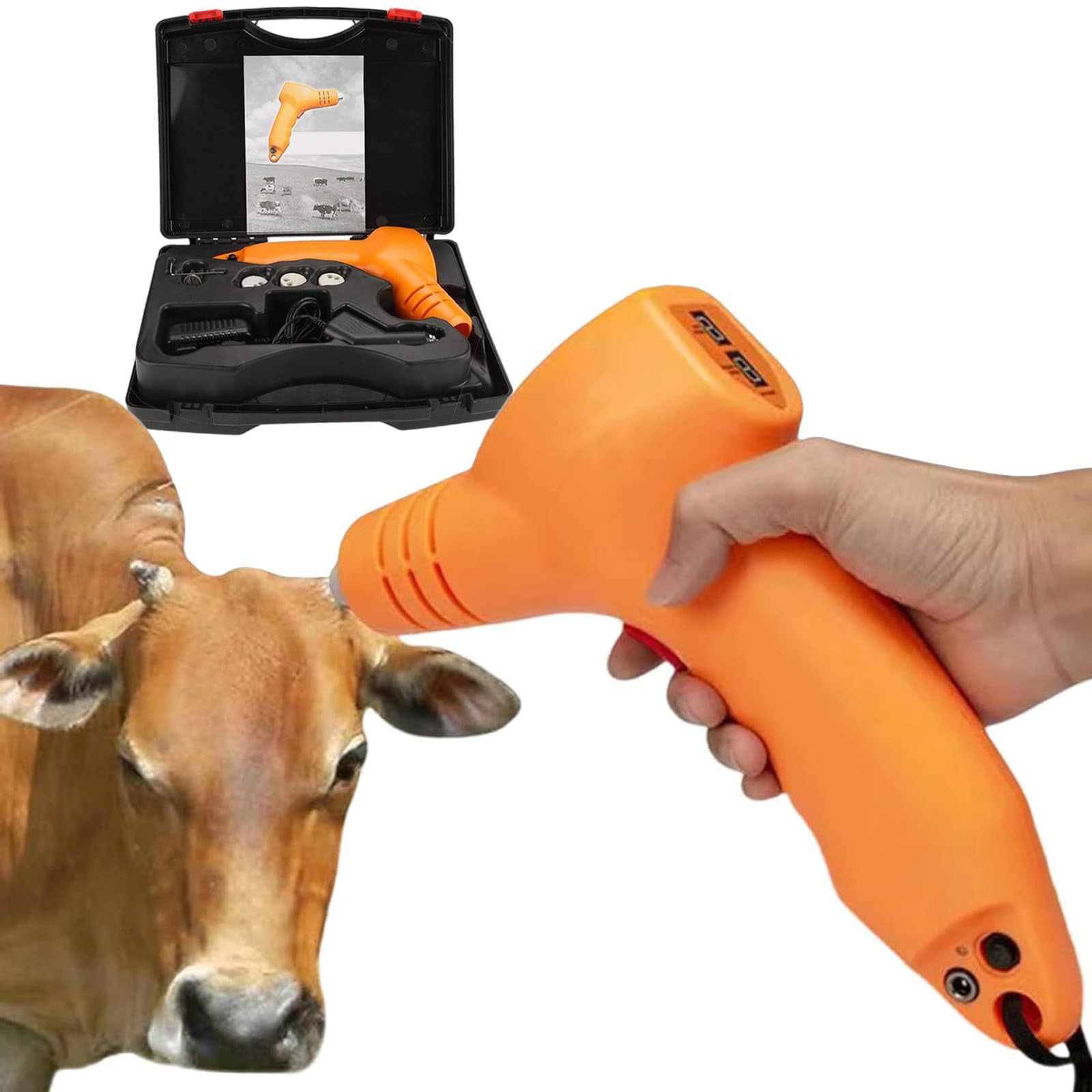 Dehorner per Bovini E Ovini Ricaricabile con Display Digitale,Strumento di Decornazione Indolore per Agnelli da Fattoria Senza Fili, per Veterinari