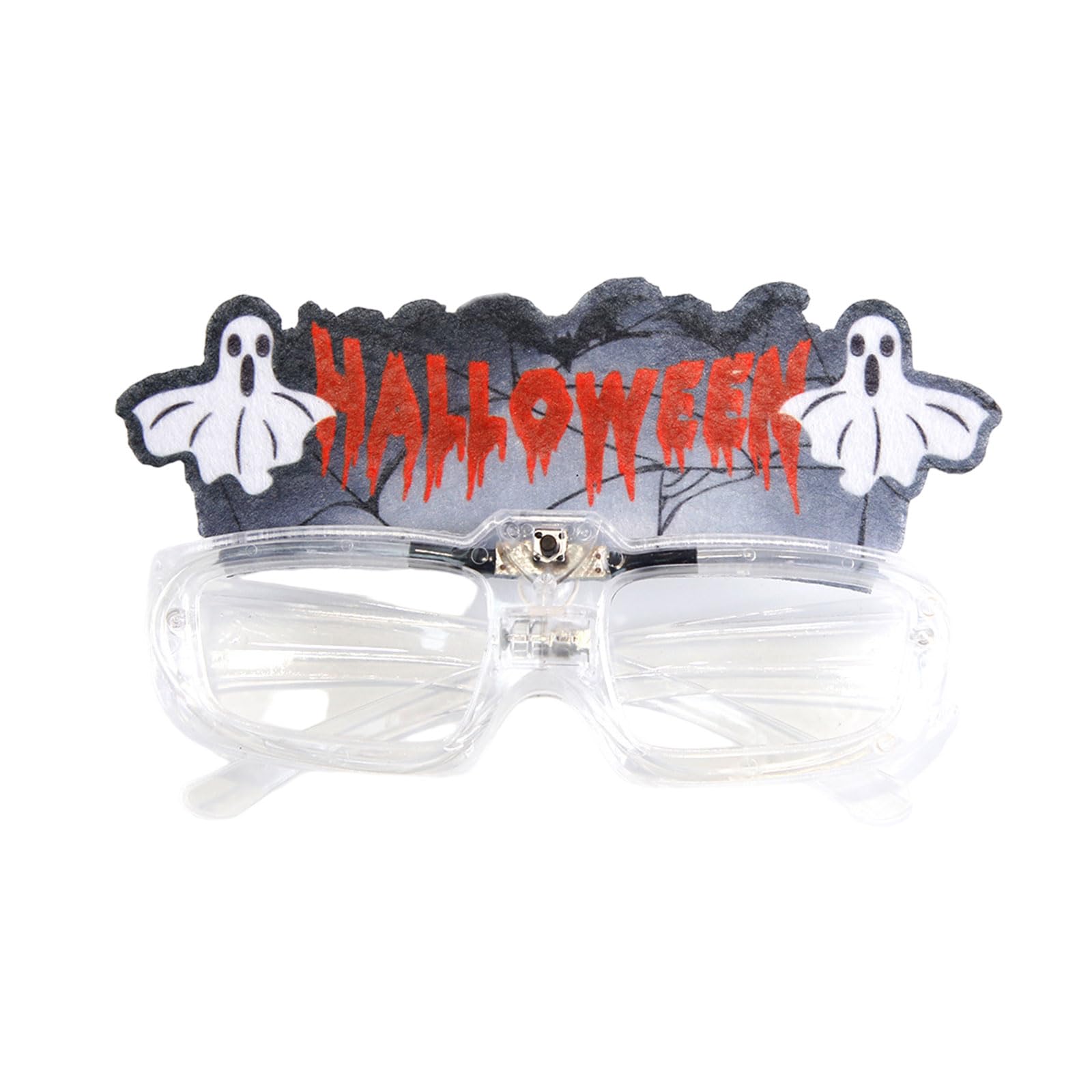 Jazuaiao Flashing LED Glasses Illuminated Eyeglasses Stage Eyewears Accessory Stylish Halloween Decorations Glowing Glasses for Parties