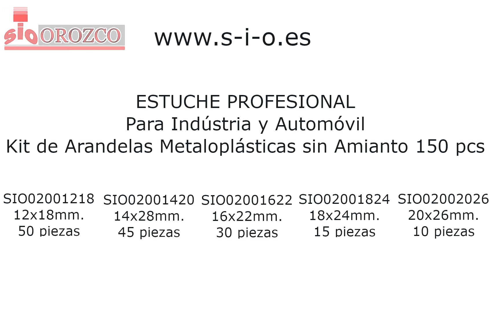Surtido 150 Arandelas Tapón Cárter sin Amianto – Juego Juntas Sellado Tornillo Cárter para Cambio de Aceite Coche – Kit Arandelas Drenaje Motor Automoción
