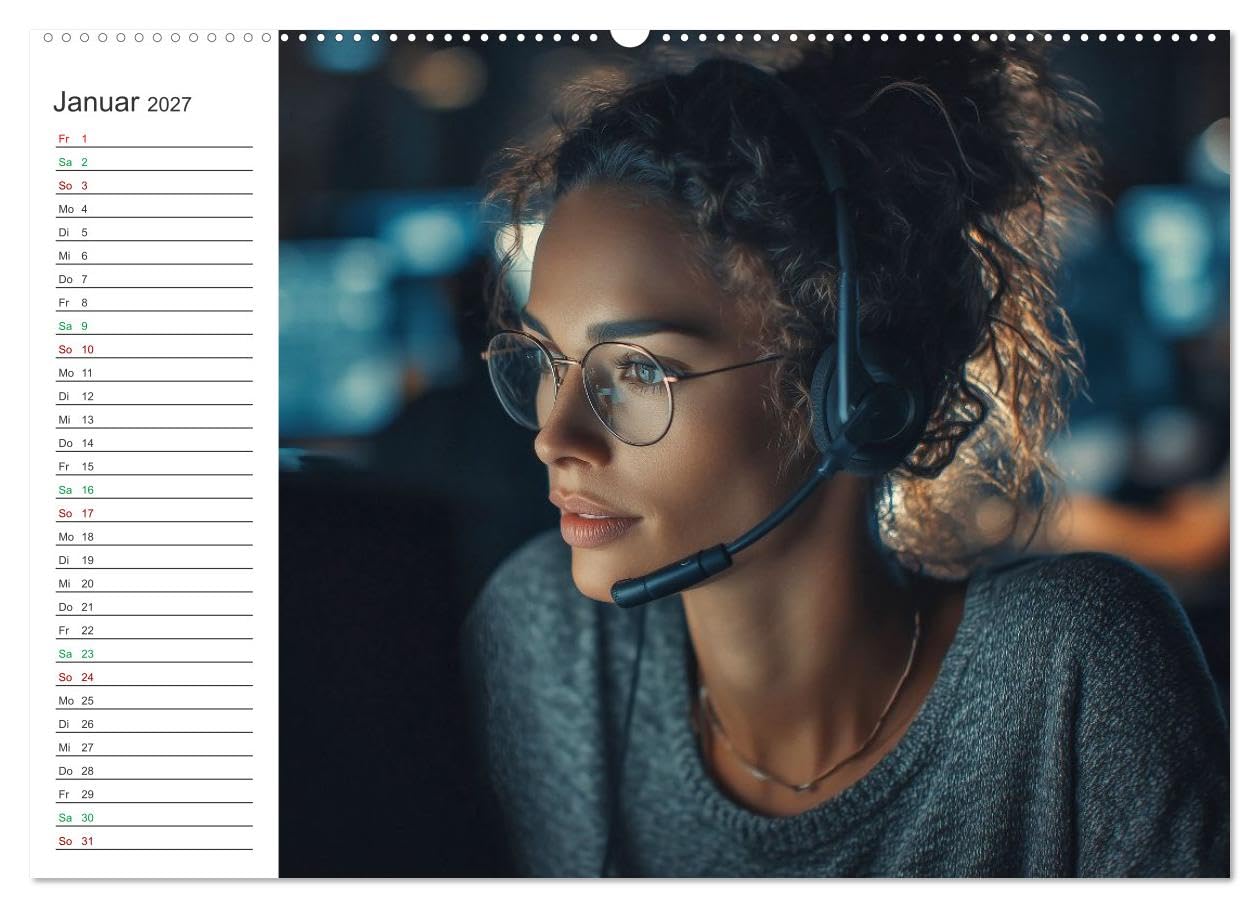 CALVENDO - Büro mit Zukunft (Wandkalender 2027 DIN A2 quer), Monatskalender: om strukturierten Arbeiten mit Zahlen bis zur smarten Kommunikation im Team – hier treffen Organisation, Technik und Verant