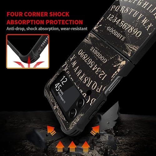 Miniatura 3 de DAIZAG Funda compatible con Samsung Galaxy Z Flip 3 5G, tablero de Ouija Witchy para niños y niñas, suave y delgado TPU gráfico, a prueba de golpes,