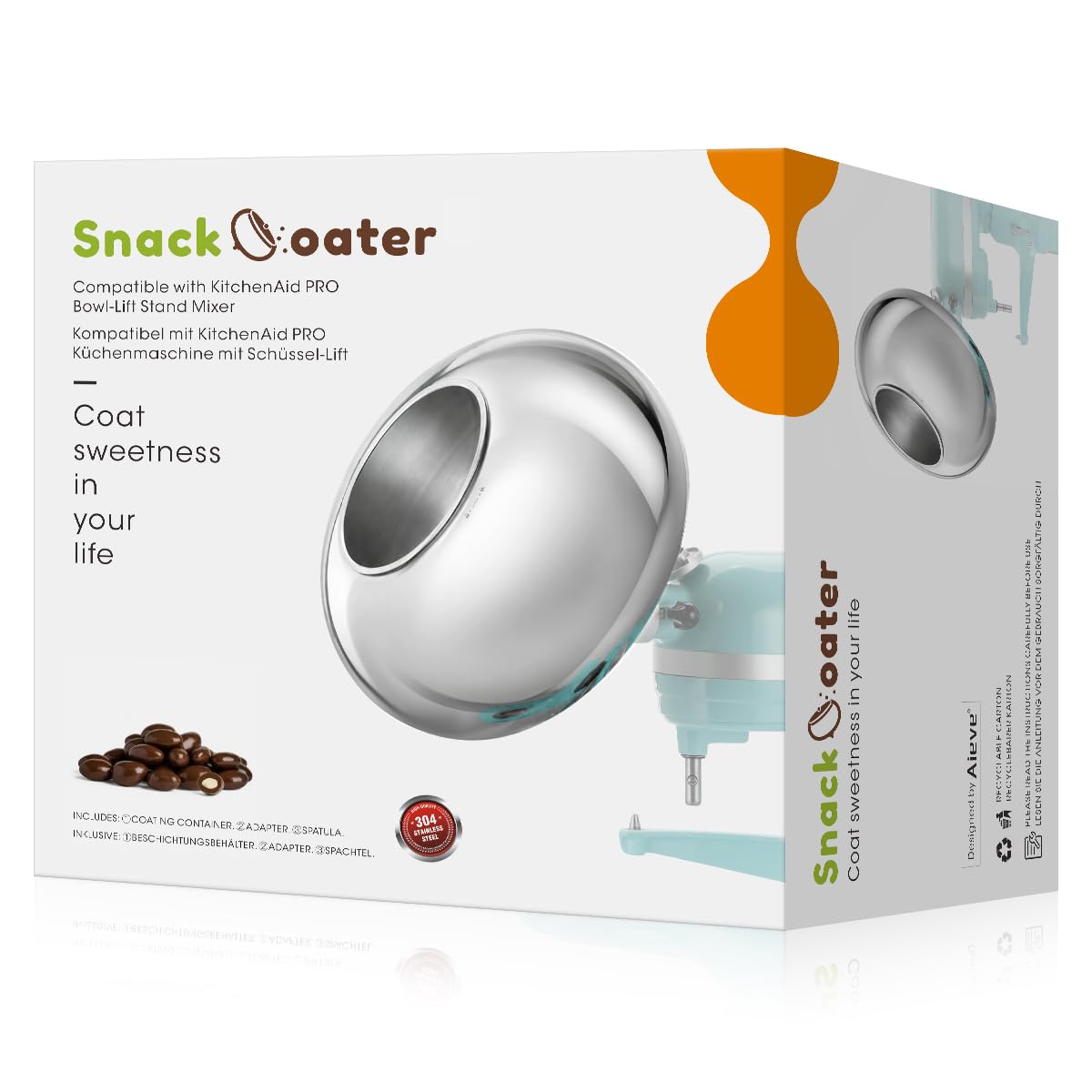Ayu ready☆彡 Amazon.com: Aieve Snack Coater Compatible with KitchenAid Bowl