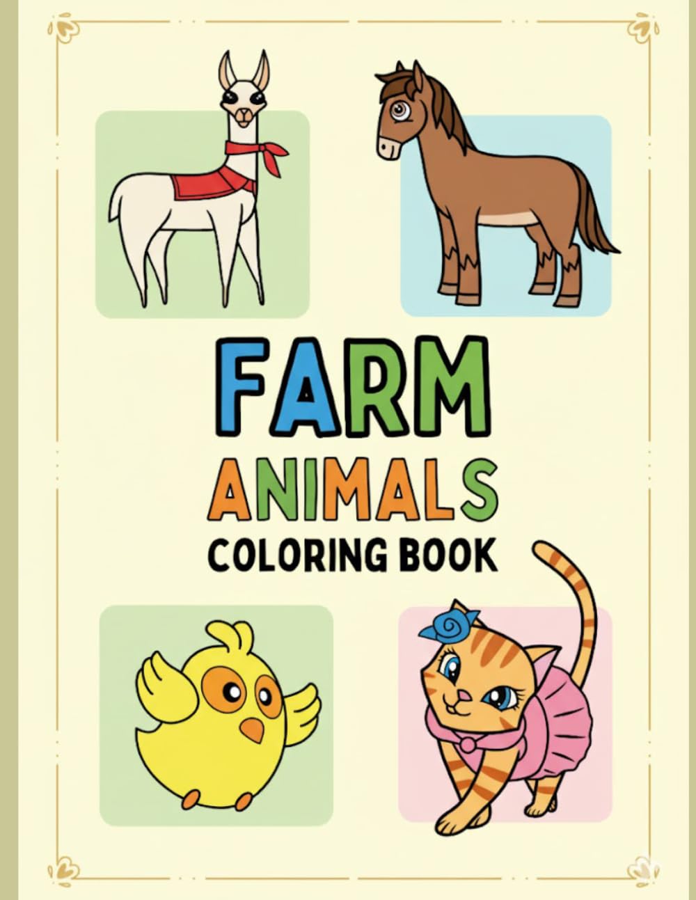 Farm Animals: Coloring Book