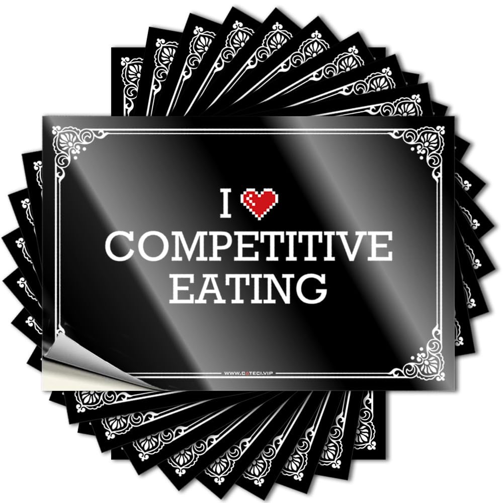 Sticker Van Waterproof Vinyl Sticker | I Love Competitive Eating Cheap Case for Diatomaceous DIY Projects(8X12CM)