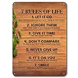 Photo Gallery wyprefer poster motivazionale 7 rules of life, stampa perfetta per camera da letto o ufficio a casa, affermazioni quotidiane per uomini, donne e bambini, targa in metallo da 30,5 x 20,3 cm Photo Gallery wyprefer poster motivazionale 7 rules of life, stampa perfetta per camera da letto o ufficio a casa, affermazioni quotidiane per uomini, donne e bambini, targa in metallo da 30,5 x 20,3 cm