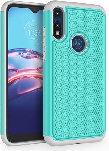 SYONER Funda de teléfono a prueba de golpes para Motorola Moto E 2020 (6.2") turquesa
