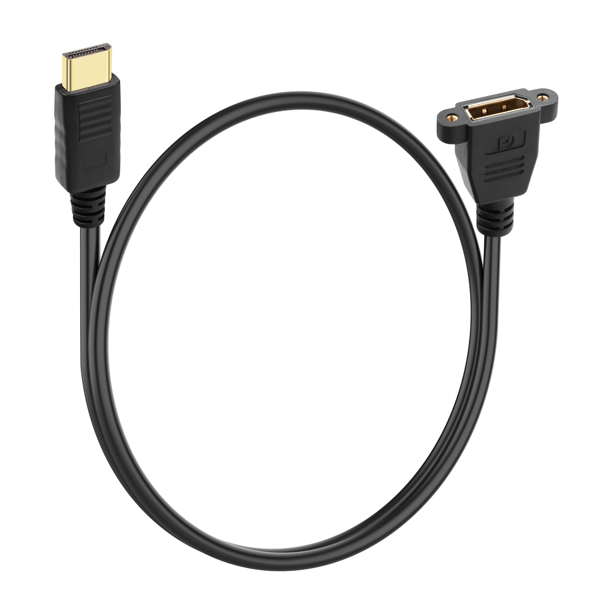 JSADZKJ Displayport 1.4 Cavo di prolunga da DP a DP con viti Pannello Mount 4k/60hz 2K@144Hz Supporta audio e video per monitor TV Laptop 1.6ft/0.5m