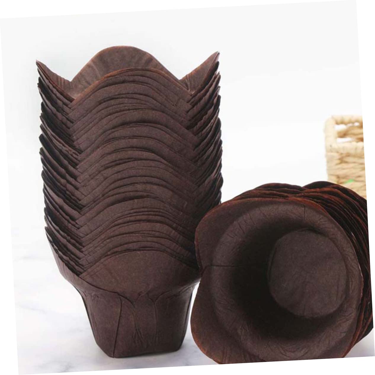 IMIKEYA 400stücke Lotus Muffin-liner Mittelgröße Ölfeste Backförmchen Aus Papier Für Baking Cups Für Familienfeiern Und Kinderbäckerei
