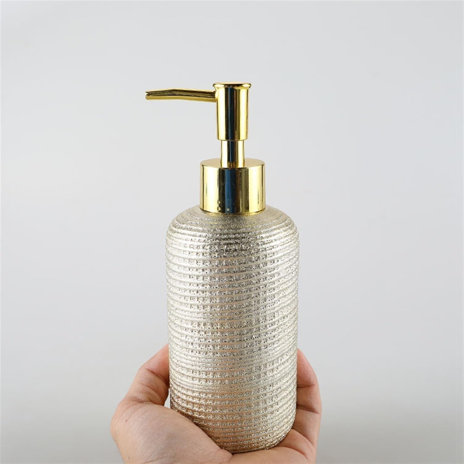 Dozownik mydła dozownik mydła do rąk dozownik mydła do rąk ceramiczny dozownik mydła do 350 ml szampon do balsamu masaż olejek eteryczny płyn do mycia naczyń złoty dozownik mydła z pompką dozownik