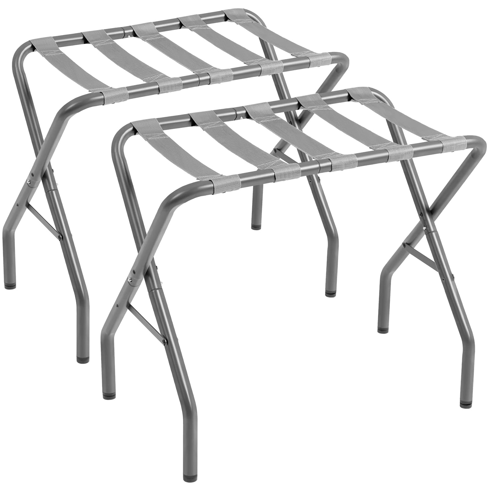 Photo 1 of [MISSING PARTS] AMHANCIBLE Luggage Rack, Foldable Suitcase Stands Set of 2, Metal Luggage Holder for Guest Room, Bedroom, Hotel, Holds up to 110 lb, Easy Assemble, Grey,HLR01GY