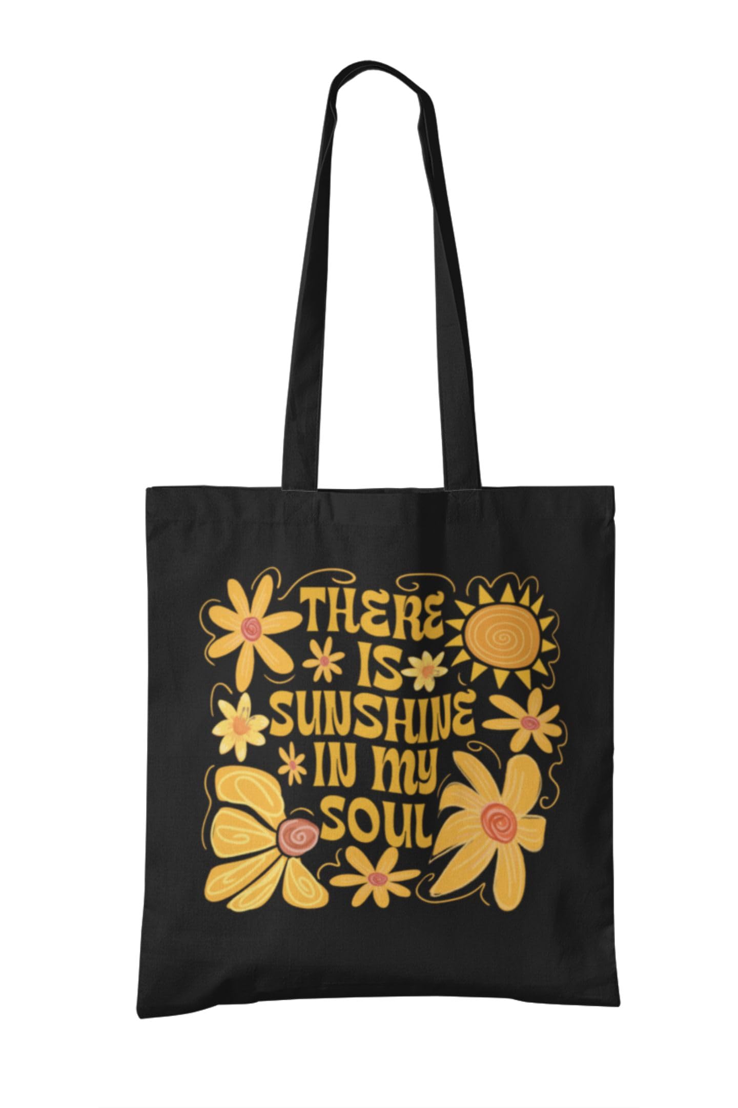Canvas Cotton Tote Bag With Sunshine Design for Women Versatile Shopping Office & Travel