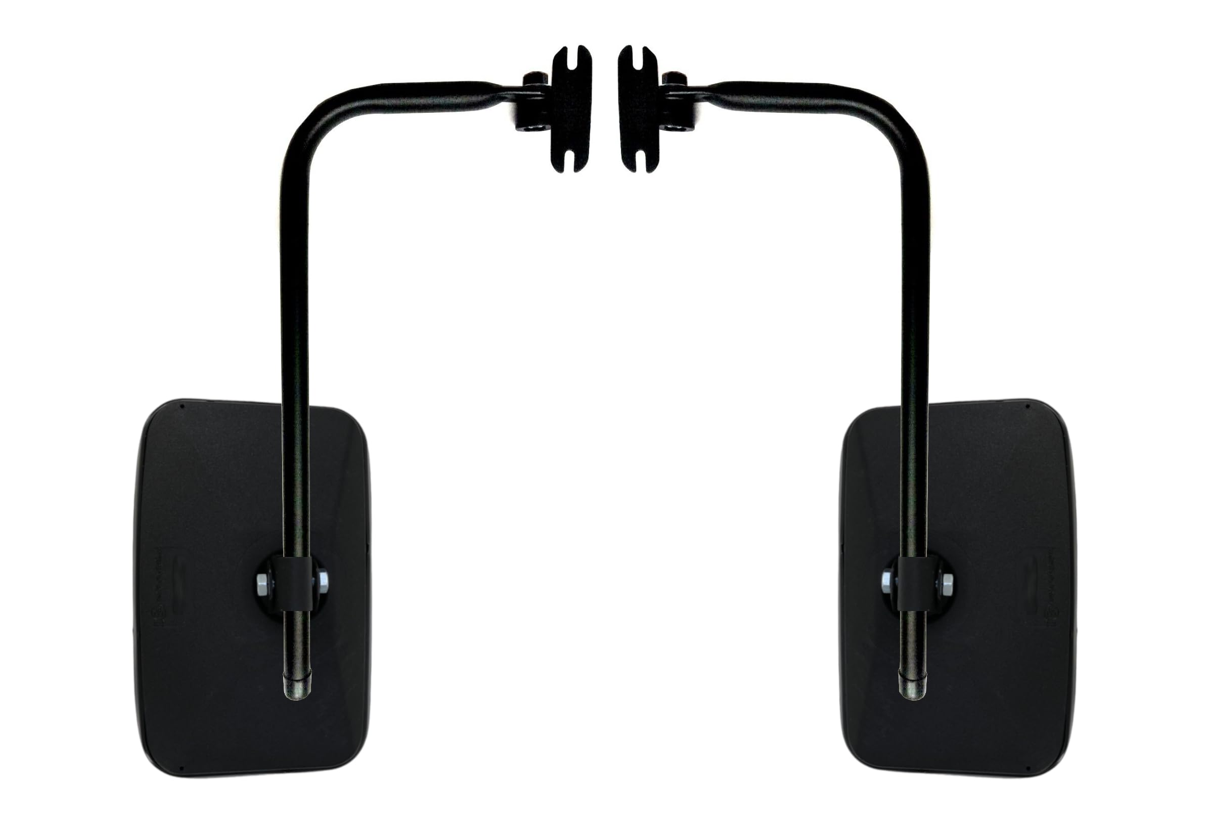 2 specchietti retrovisori esterni 250 x 165 mm R1800 Ø10, Ø15 e Ø18 mm E20 e supporto per specchio per camion trattore escavatore