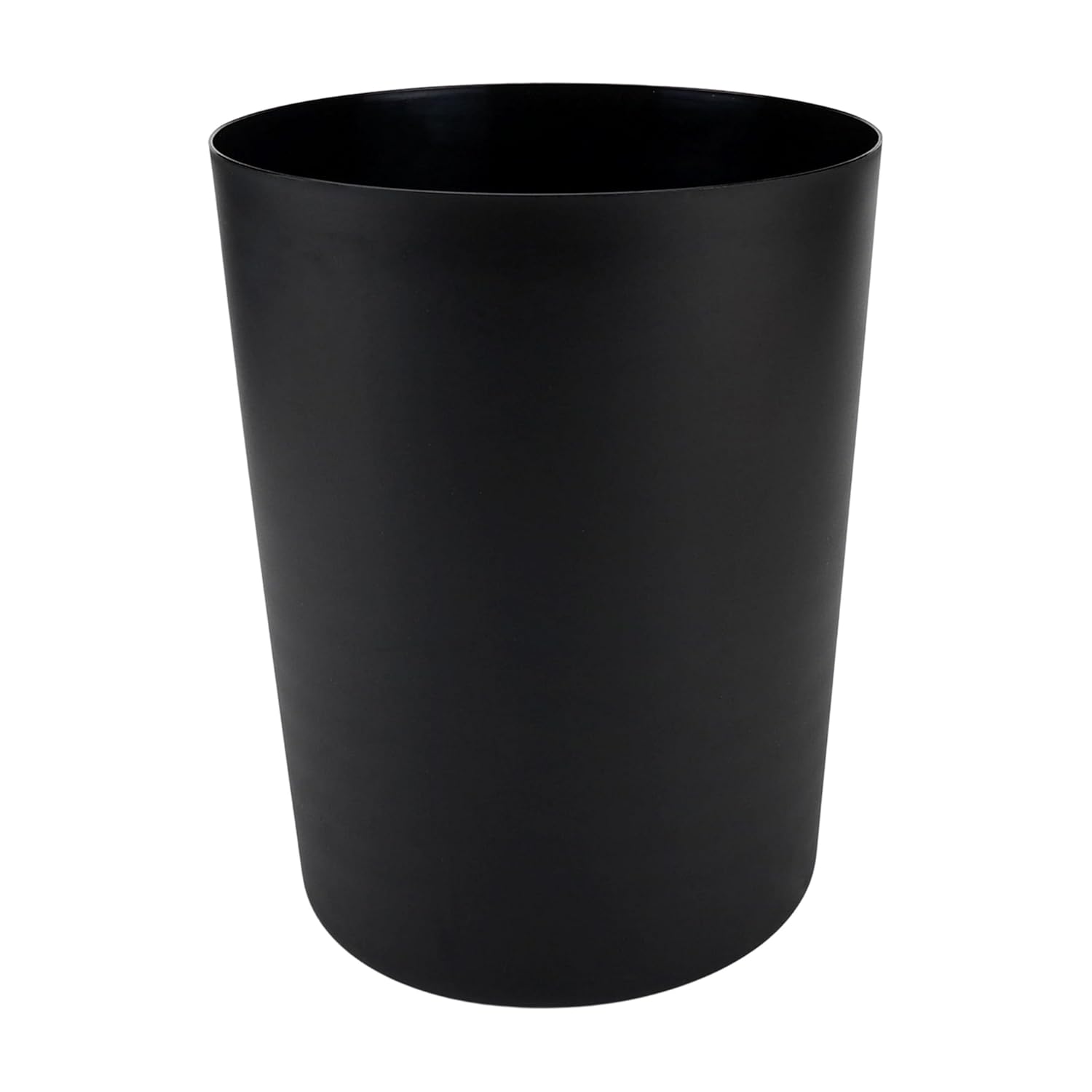 5 Gallon Plastic Office Trash Can Black Matte Black Dirt Resistance and Crack Resistance for a Long time