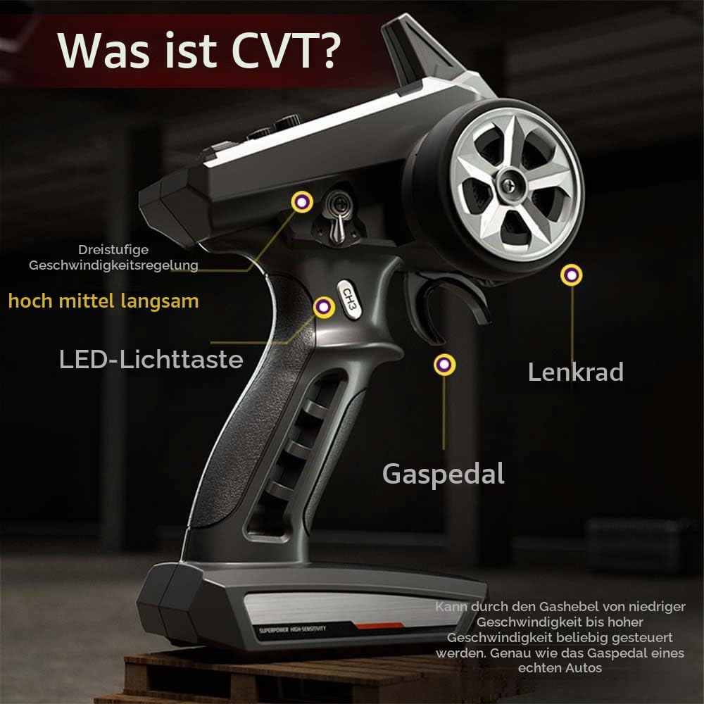 70 km/h Brushless Ferngesteuertes Auto Erwachsene, 1:16 4WD RC Truck mit Licht, Hoher Geschwindigkeit, Off-Road Wasserdicht Truck, 3×Wiederaufladbarer Akku(Blau)