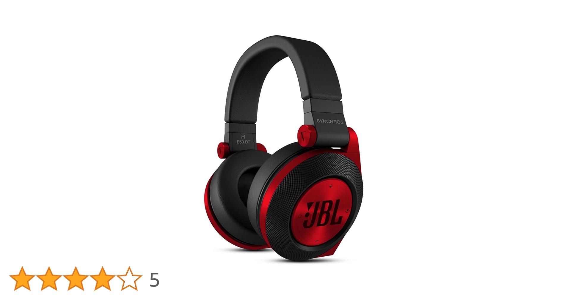 JBL Synchros E50BT Bluetooth Over Ear Headset - Red