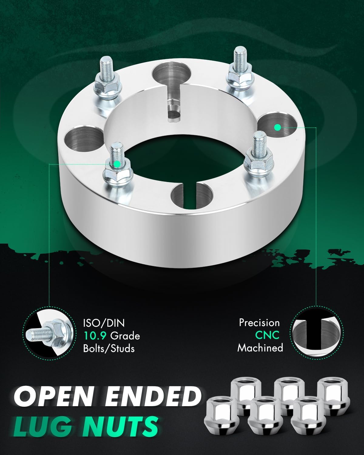 SCITOO 4X 4x137 with 10x1.25 110 2" Wheel Spacers 4x137mm to 4x137mm fits for 2004-2005 for Twin Peaks 700 2008-2014 for Renegade 500