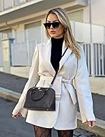 Vista 2 de Bolsos cruzados pequeños para mujeres, clásico, doble cremallera, asa superior, cartera de cúpula, bolso de hombro