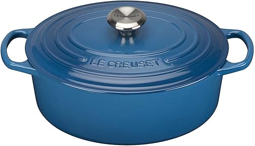 Le Creuset Olla de ganso distintiva de 15 12 cuartos de galón con perilla de acero inoxidable personalizada grabada adicional, Marsella