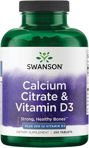 Swanson Citrato de calcio y vitamina D 250 tabletas