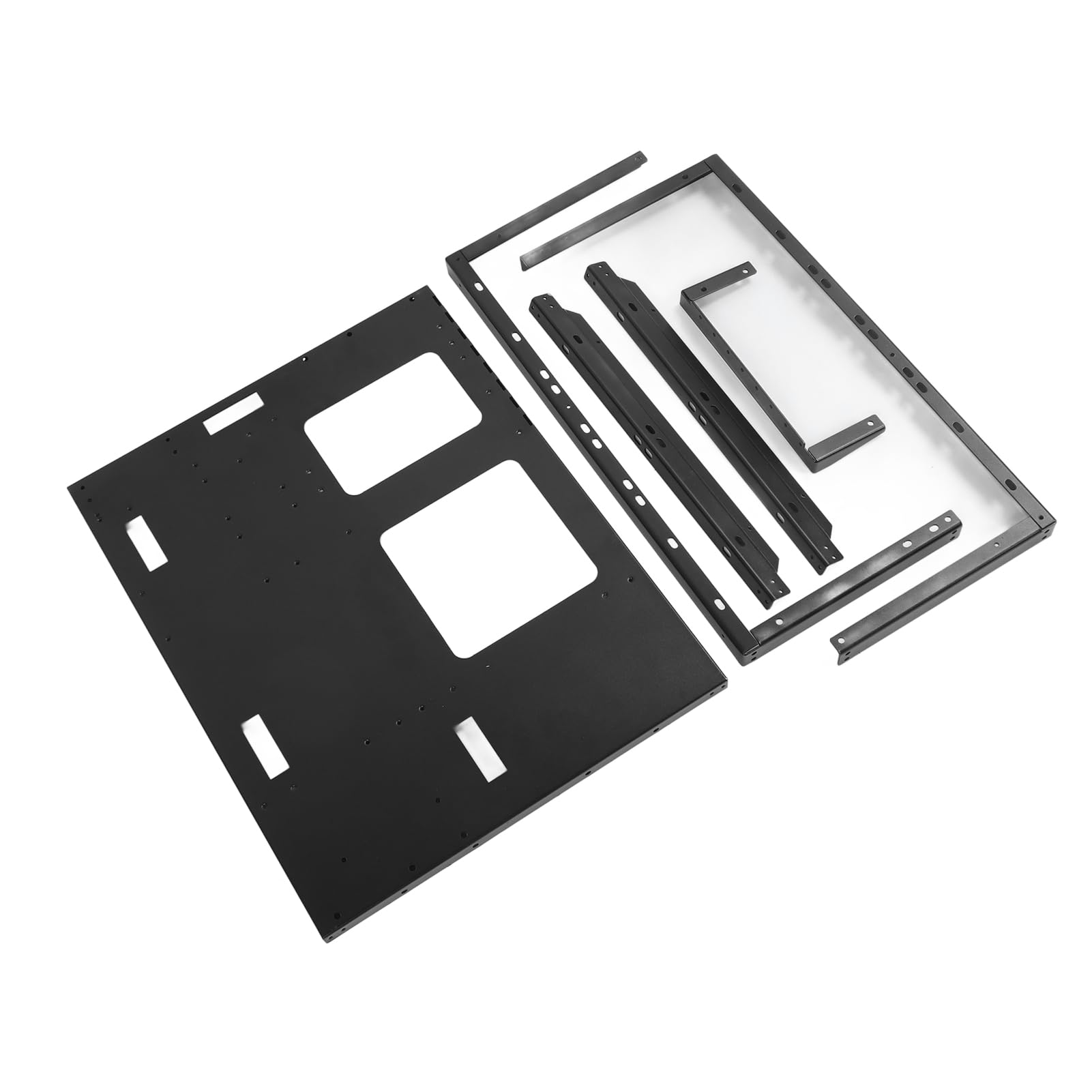 Ausla Bastidor de Chasis Abierto ATX, Marco de Acero, Compatible con Placas Base EATX ATX MATX ITX, Diseño Apilable con Excelentes Opciones de Refrigeración para Jugadores y Entusiastas del Bricolaje