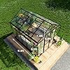 HOWE 8x10x7.5 FT Polycarbonate Greenhouse Double Swing Doors 2 Vents 5.2FT Added Wall Height, Walk-in Large Aluminum Sunroom Winter Greenhouse for Outdoors, Black #1