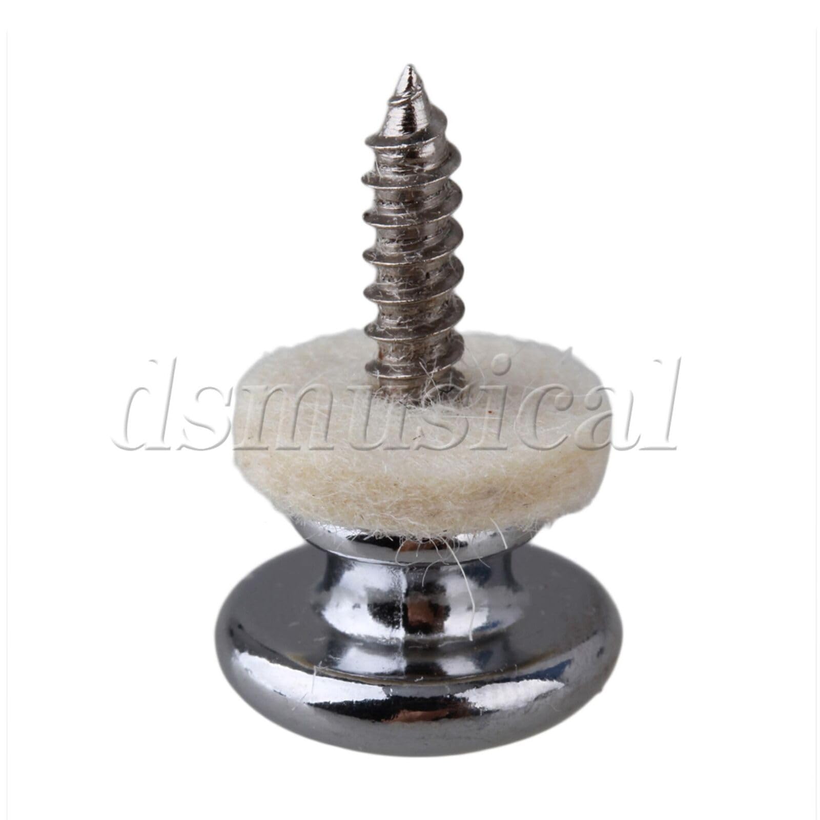 Chrome Mushrooms Guitar Buttons for Acoustic Guitar Bass Set of 40