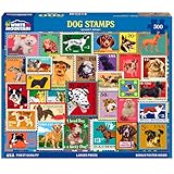 White Mountain Dog Stamp Puzzles 500 Piece Fun Collage Jigsaw Puzzle for Seniors and Family