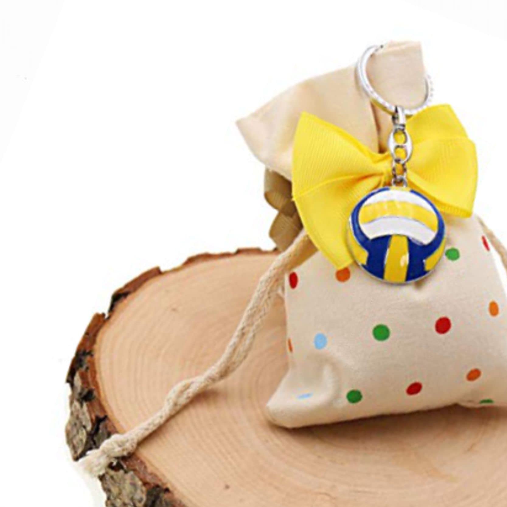 Viale Magico Bomboniere Confezionate su Sacchetto Portachiave Pallone PallaVolo 10 Pezzi (SG303P)