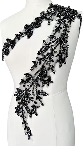 Miniatura 2 de Diamantes de imitación acrílicos brillantes hechos a mano en apliques de encaje Cuentas de costura Piedras Trim Parches Accesorios para vestido de