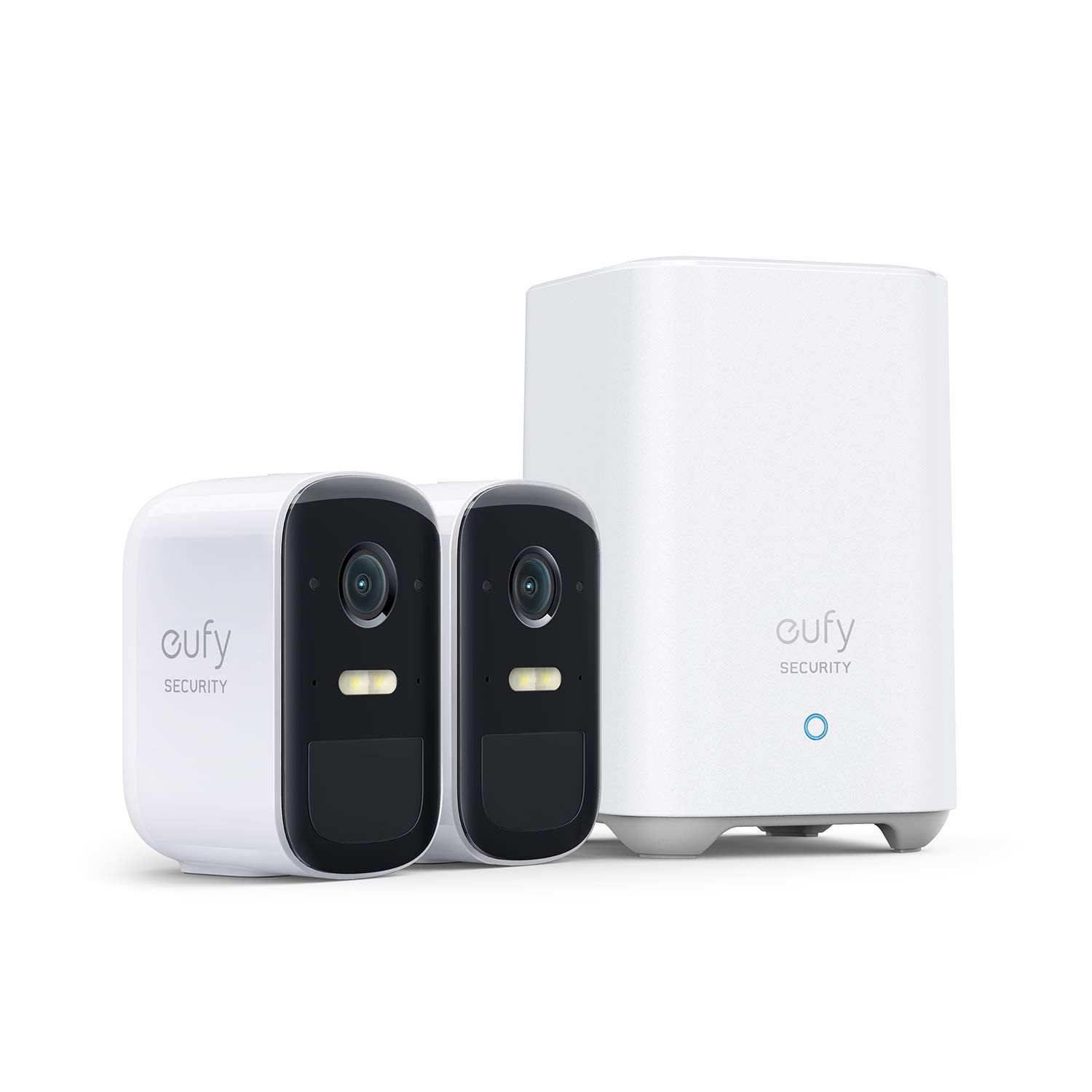 eufy Security Zestaw 2 kamer eufyCam 2C Pro Kamera bezpieczeństwa na zewnątrz, bezprzewodowa, rozdzielczość 2K, 180-dniowa żywotność baterii, wodoodporność IP67, noktowizor (Dwa zestawy kamer)
