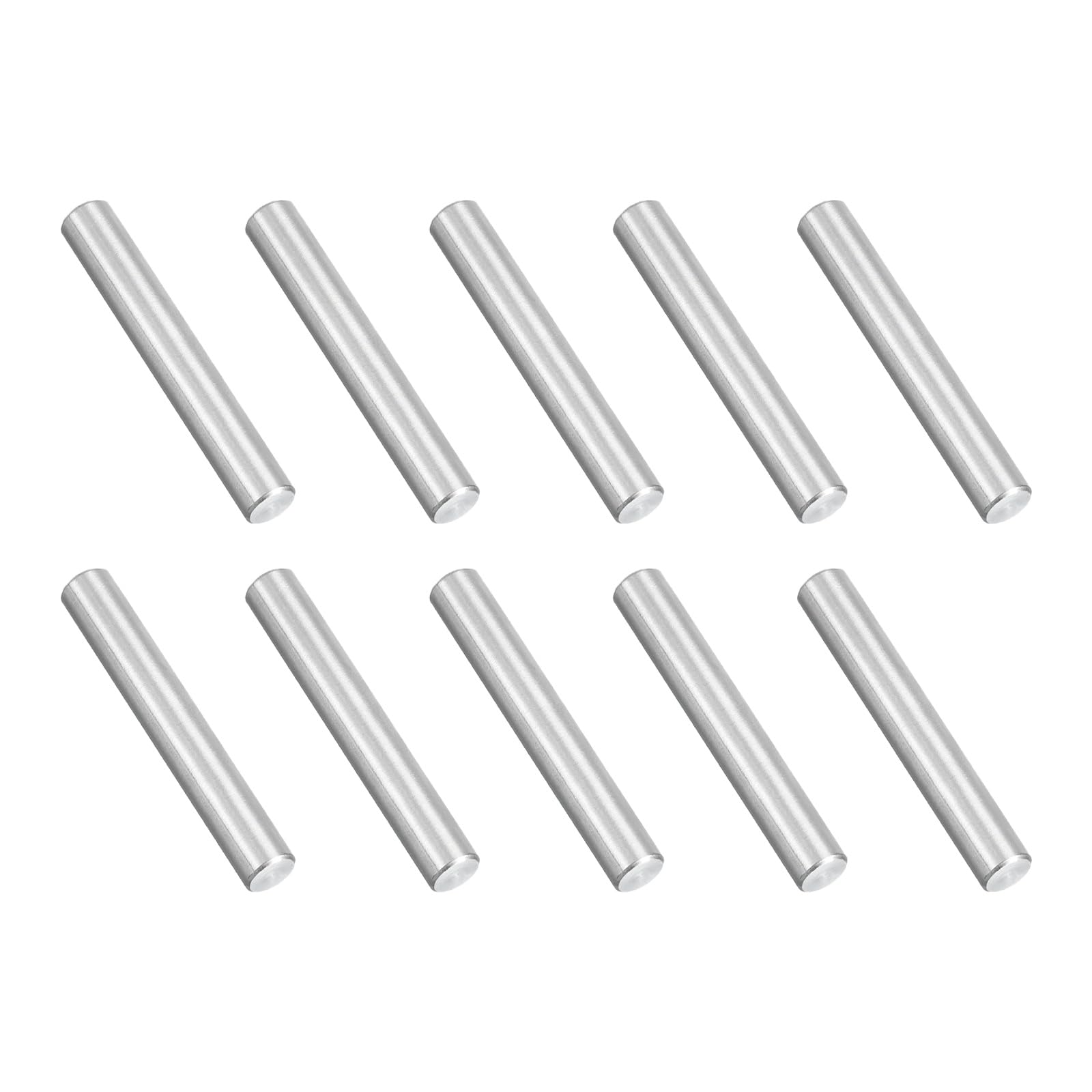 PATIKIL 10 Pcs Marine Grade 316 Stainless Steel Dowel Pins, 5mm x 40mm Round Metal Rods Linear Rail Rod Shaft Solid Bar Stock for Pegs Support Shelves DIY Craft Gear