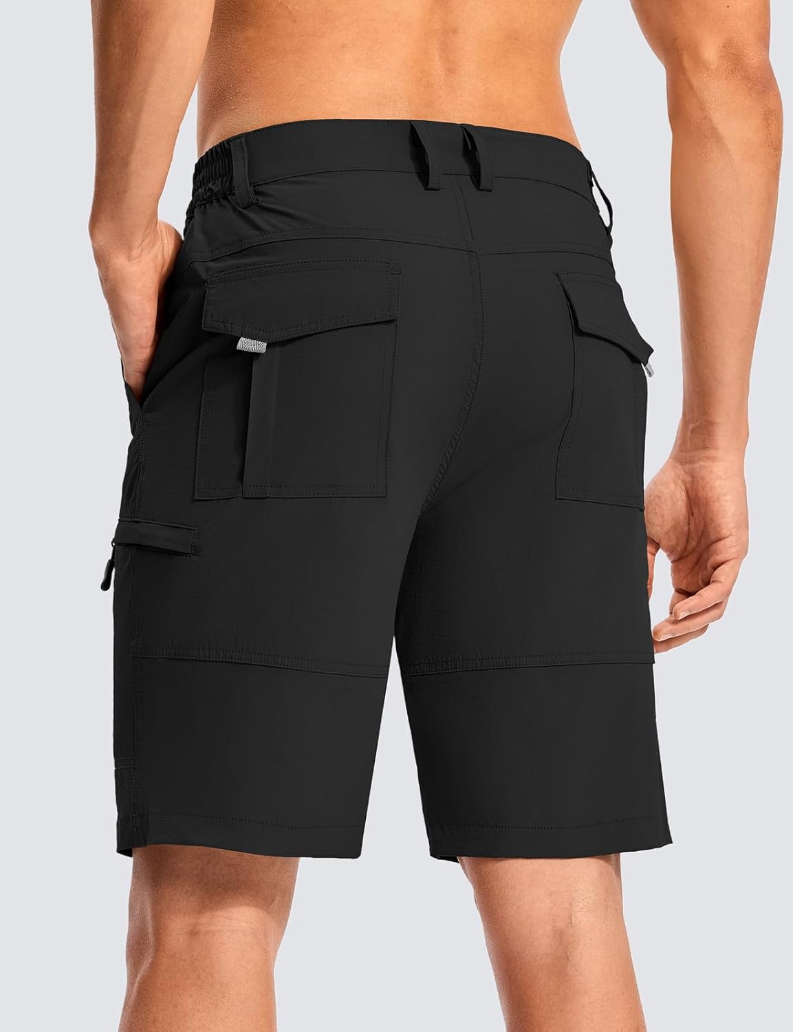 TBMPOY Men's Cargo Hiking Shorts 9" Water Resistant Lightweight Quick Dry Work Shorts for Outdoor Fishing Golf 6 Pockets - Image 2