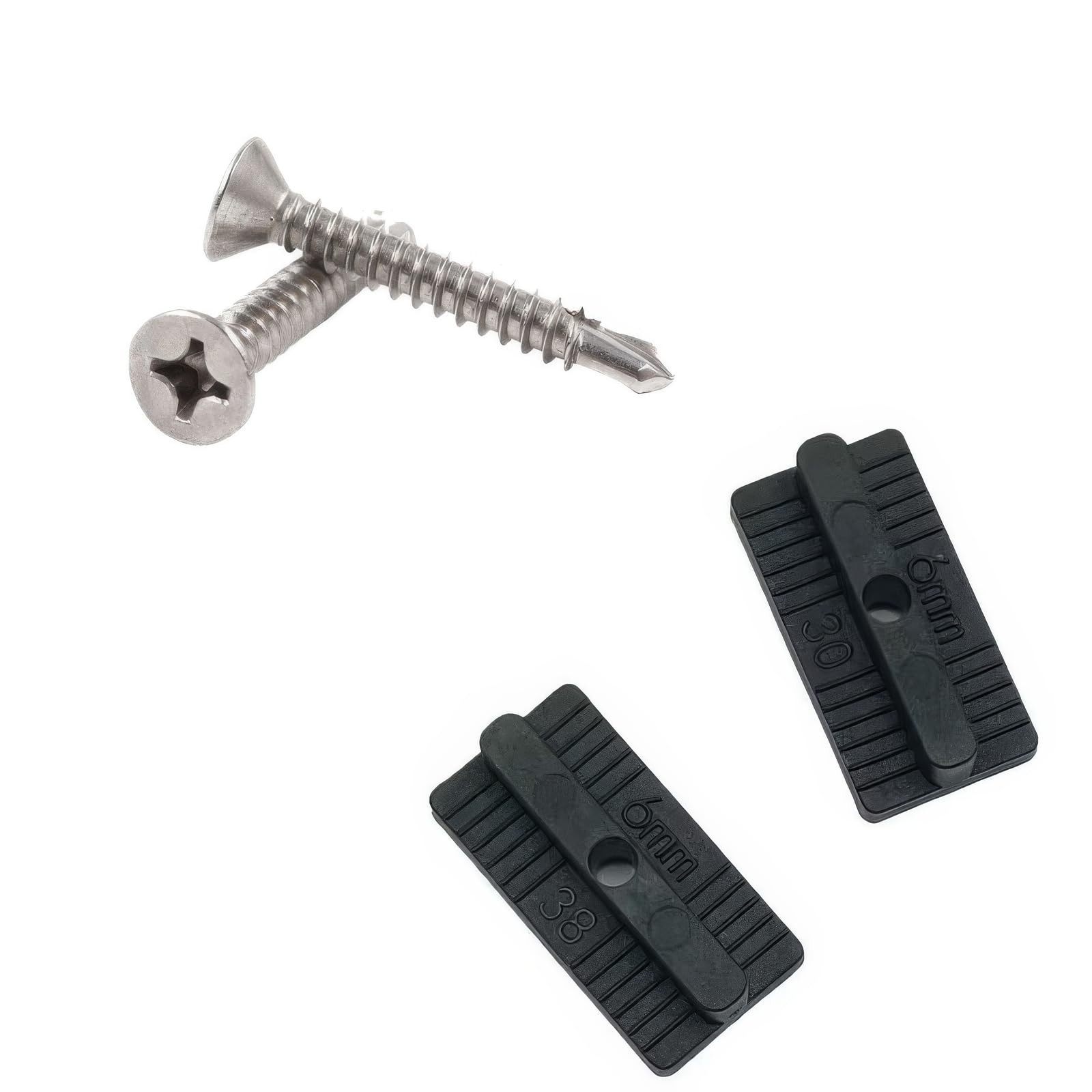 Composite Decking Clips with Stainless Steel Screws 100pcs Set - Hidden Fasteners Accessories for Composite Decking, (PP Material, 6mm) - Image 4