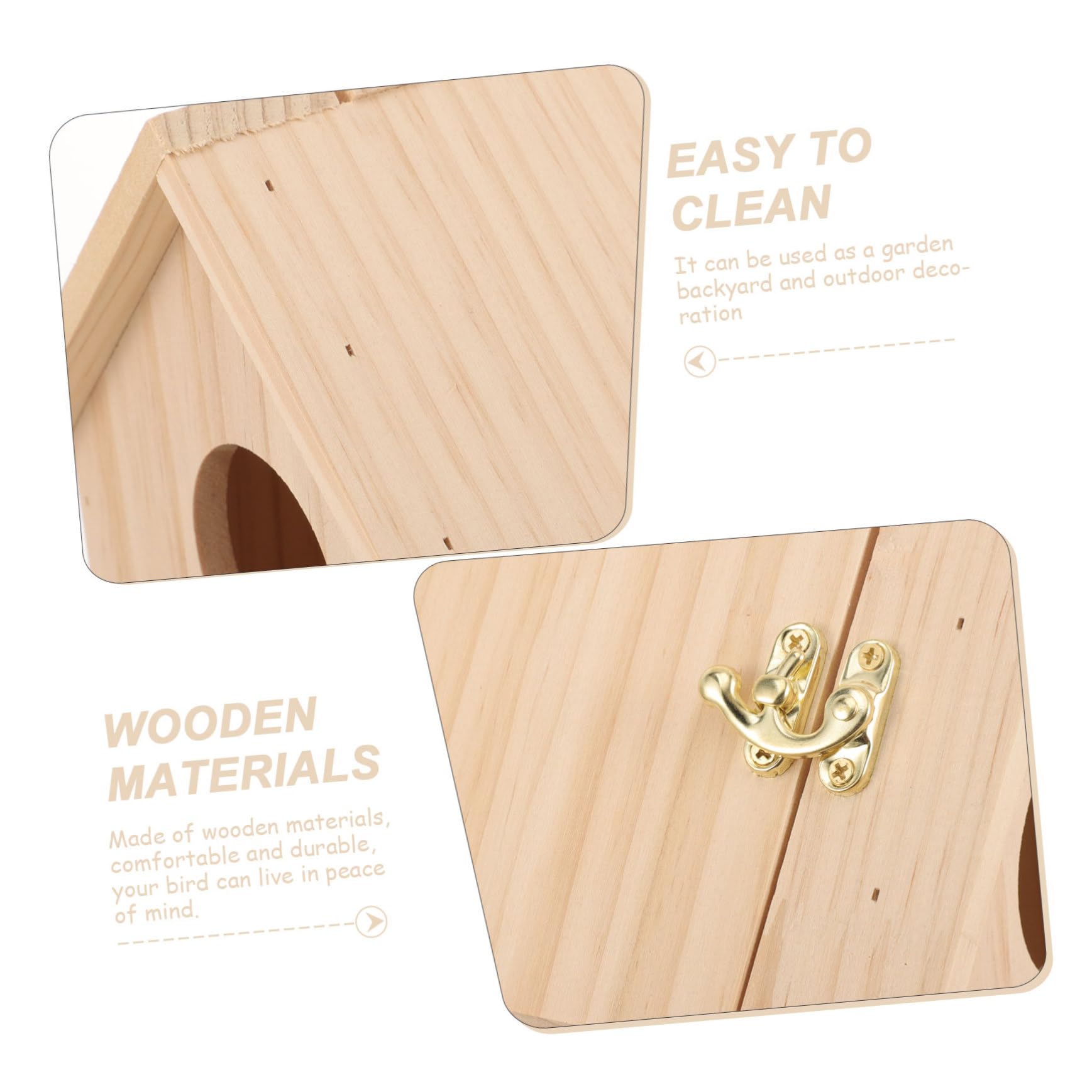 DOITOOL Caja Terrario De Aves Criadero De Madera Nido De Pájaro De Madera Casa De Pájaros De Madera Juguetes De Aves para Periquitos Accesorio Periquito Nido para Dormir G5 Ventana Munia