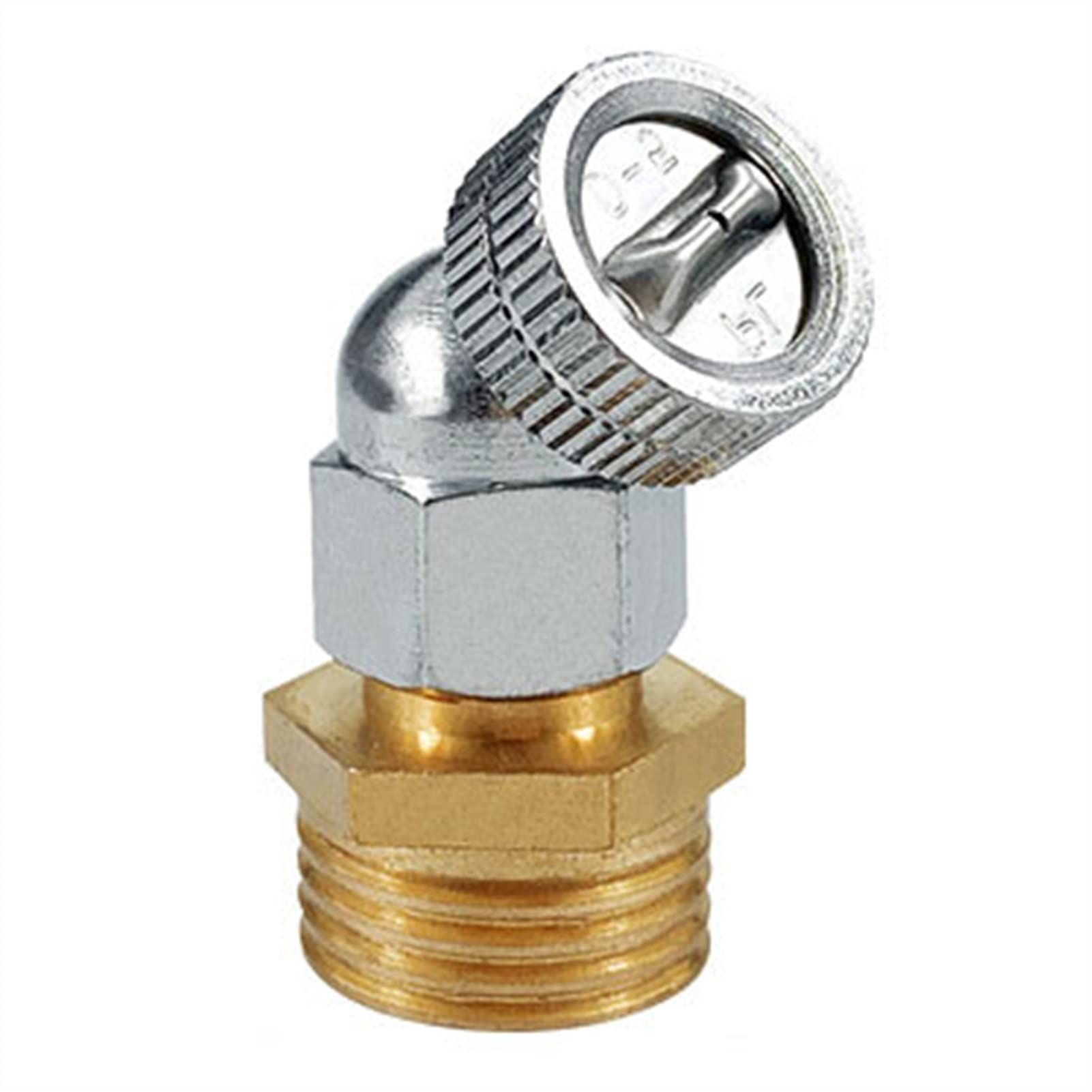 Sohnvwtgd 10Pack Brass Fan Shaped Mister Nozzles Low Pressure Misting Nozzles With Nozzle Adapter G1/2" For Cooling System, Flat Fan Fog Mist Nozzle Water Mister Sprinkle, 0.019" Orifice(1 Head Curved)