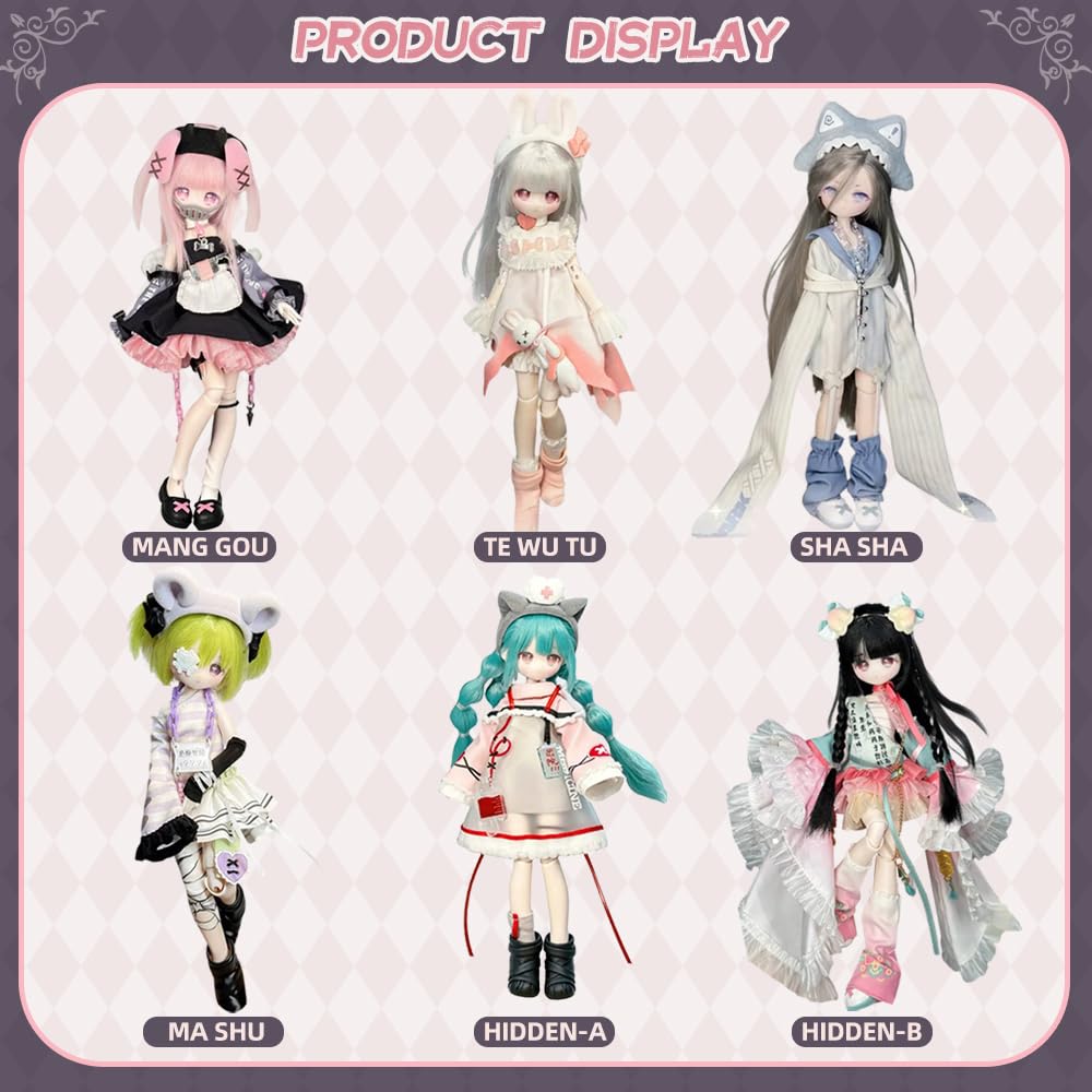 1/8 BJD Haartransplantationspuppe Niedliche (Two Boxes) | Geistergeschichten-Serie Sammelfigur zum Anziehen und Verschenken
