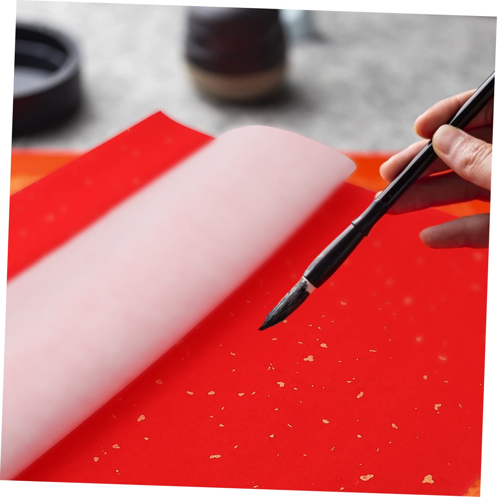 SDGBCXD， Dekoracja chińskiego nowego roku, 40 arkuszy odręcznie napisany papier Xuan wiosenny festiwal papier przewijany chiński wiosenny czerwony papier Xuan ，Chiński Nowy Rok