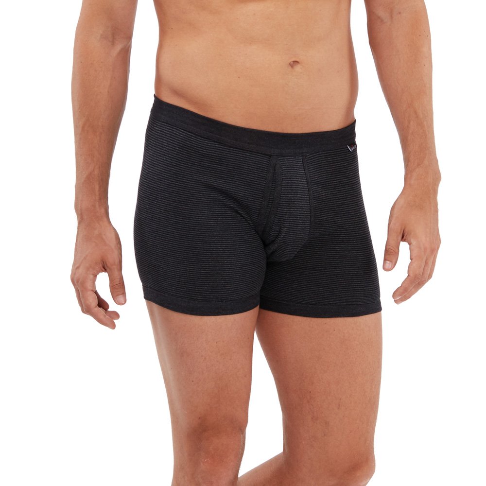 SCHÖLLER Herren Unterhose mit Eingriff | Herren Unterhose 5er Pack, Größe L, Schwarz-Melange