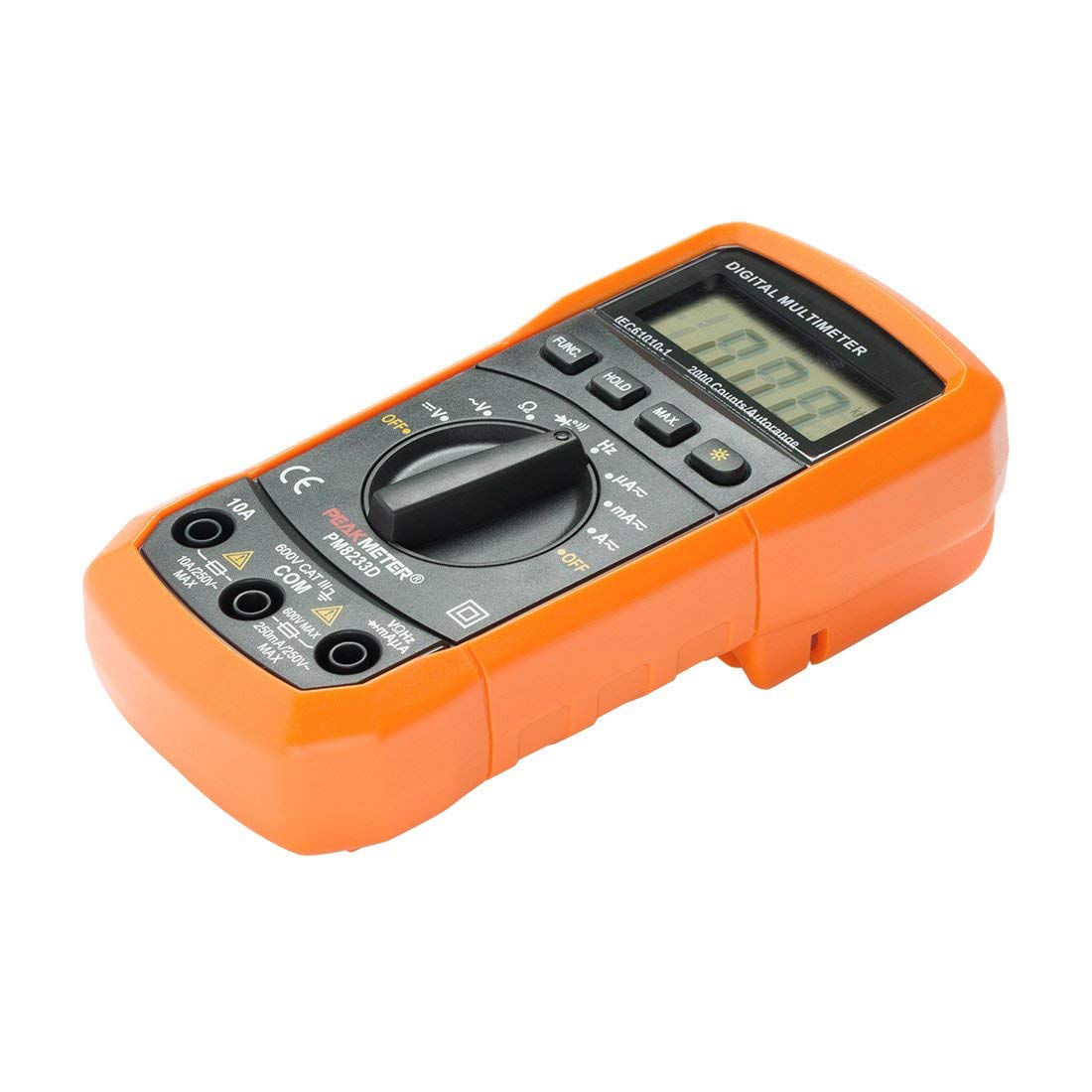 Neoteck PRO MS8233D Multimetro Digitale Auto Range - Display LCD Retroilluminato, Capacità 2000μF, Frequenza 200KHz, CAT II 600V