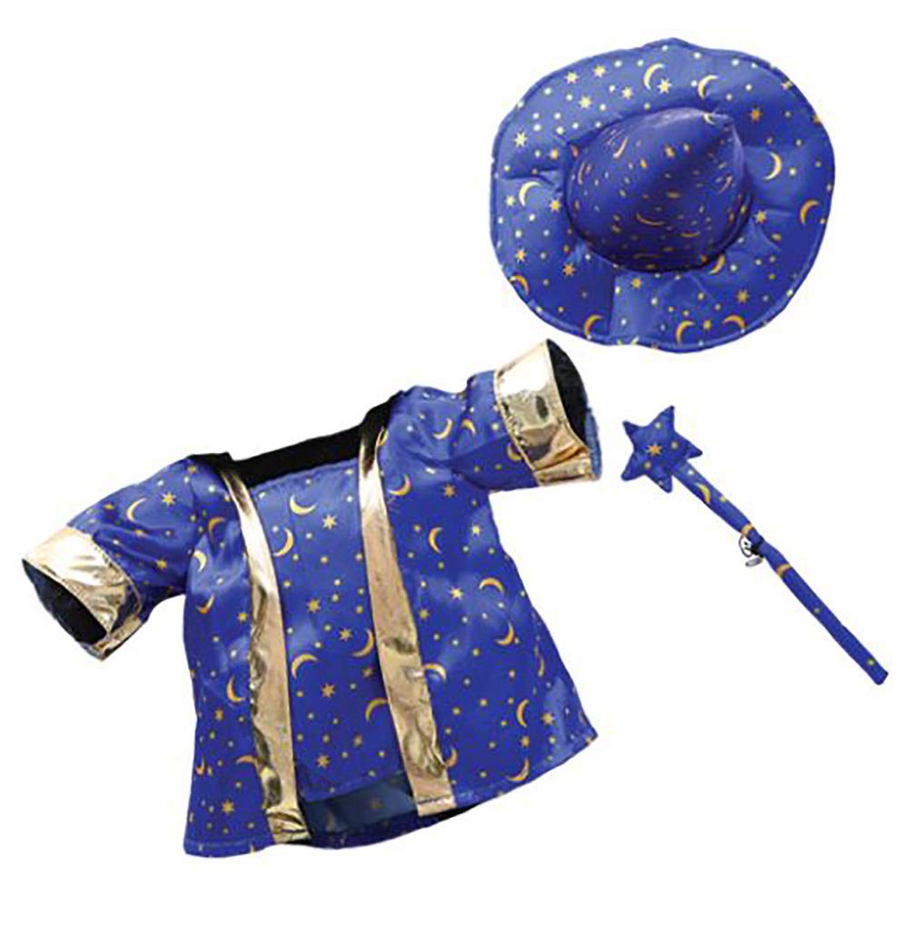 Adorable Wizard Costume with Wand Outfit Fits Most 8 to 10 inch Build A Bear and Make Your Own Stuffed Animals