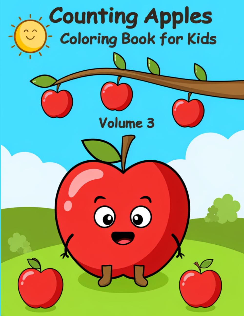 Counting Apples: Coloring Book for Kids Volume 3