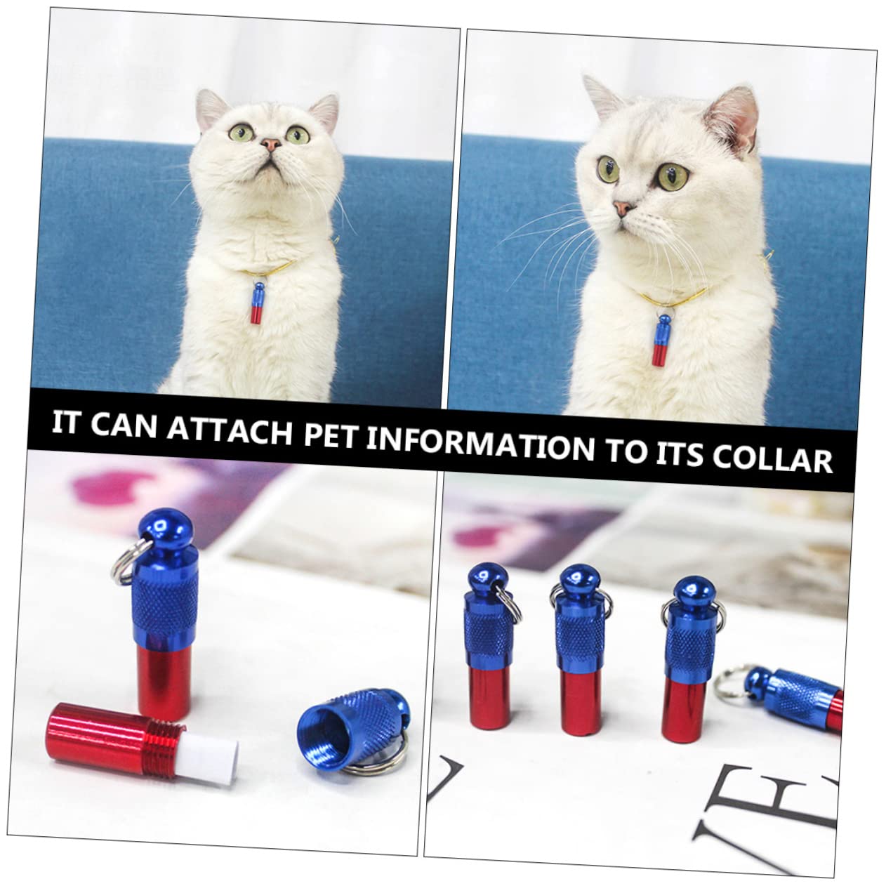 Yardwe 2sets 3pcs Pet Id Tag Brass Pet Pendants for Dogs Cats Address Details 3pcs*2