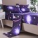 A Nice Night Galaxy 3D Printing Bed Sheet Bedding Set,Soft Microfiber Fitted Sheet Set,Galaxy Themed Sheets 4 pcs Flat Sheet& Fitted Sheets with 2 Pillowcases (Full, 07)